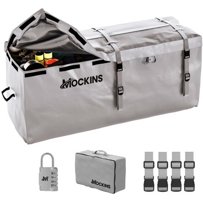 Mockins 16 Cu Ft. Gray Waterproof Carrier Bag (58"x20"x24") with Buckle Straps, Lock & Carry Bag