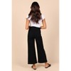 Petal And Pup Womens Georgette High Waisted Straight Leg Pants - Black ...