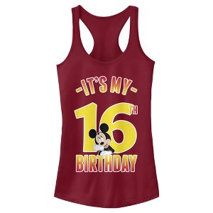 Junior's Mickey & Friends It's My 16th Birthday Racerback Tank Top - 1 of 4