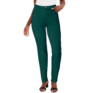 Jessica London Women's Plus Size Classic Cotton Denim Straight-Leg Jean - 1 of 4