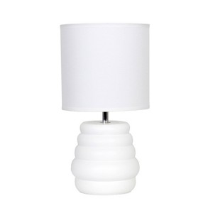 Simple Designs Chic Glow Mini Stacked Ceramic Table Lamp Off-White - 1 of 4
