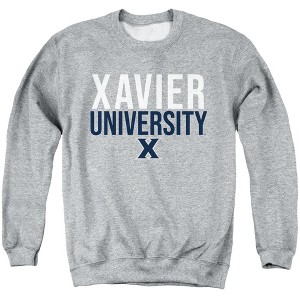 Xavier University Official Stacked Adult Crewneck Sweatshirt - 1 of 4