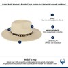 Karen Keith Women's Braided Toyo Fedora Sun Hat with Leopard Hat Band - 3 of 4
