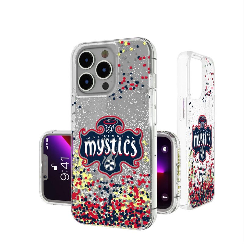Keyscaper Washington Mystics Confetti Glitter Phone Case, 1 of 2