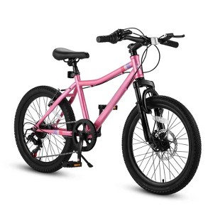 DSVIMOY Kids' Bike, Boys Girls Mountain Bike, 7 Speed Teenager Children Kids' Bicycles, Front Suspension Disc Brake Rear V-Brake, 54"*23"*31.5" - 1 of 4
