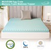 Vipbear 2 Inch Egg Crate Mattress Topper Memory Foam Mattress Topper Queen Size,Gel Infused Cooling Ventilated Queen Mattress Pad Back Pain Relief - 4 of 4