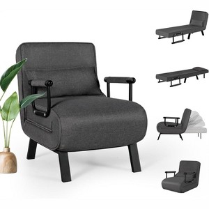 TYBOATLE Convertible Chair Bed Sleeper for Adults with 5-Position Adjustable Backrest & Pillow, Comfy Single Futon Sofa Bed for Apartment, Office - 1 of 4