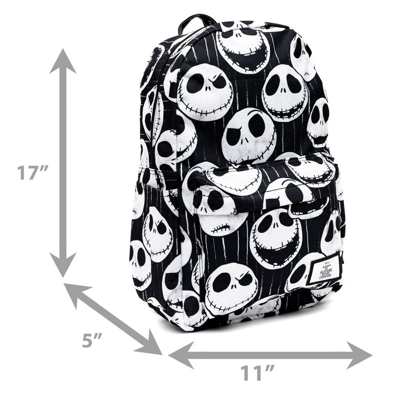 Wondapop Disney Nightmare Before Christmas Jack Skellington 17" Full Size Nylon Backpack, 5 of 6