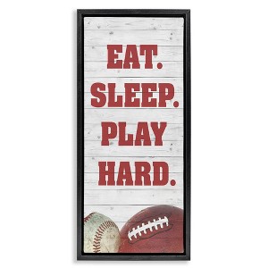 Stupell Industries Eat Sleep Play Hard Sports, 11" x 25" - 1 of 4