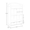 RiverRidge Kids' Book Nook Cubby Toy and Art Storage Cabinet with Bookshelf, Drawers, and Hooks White with 2 10" Floating Bookshelves - 3 of 4
