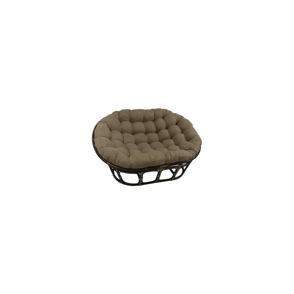 Photos - Chair 63"x45" Double Papasan with Micro Suede Cushion Java Brown - International