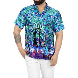 HAPPY BAY Men's Halloween Costumes Hawaiian Shirts Short Sleeve Button Down Shirt Mens Shirt Vacation Casual Summer Beach Shirts Funny - 1 of 4