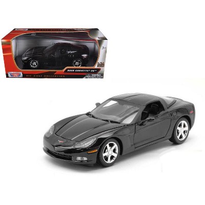 2005 Chevrolet Corvette C6 Coupe Black 1/24 Diecast Car Model by Motormax