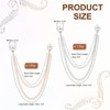 Unique Bargains Women Men Clothes Dress Round Rhinestone Tassel Chain Brooch Pins 2 Pcs - 2 of 4