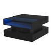 NicBex Modern Glass Coffee Table with Storage Drawers,Side Table with Lift Top,Functional End Table with LED Lights,Center Table for Living Room - 2 of 4