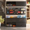 TinyHomie Wall-mounted Metal Garage Cabinet with Doors, Floating Tool Cabinet for Kitchen, Basement, Warehouse - 4 of 4