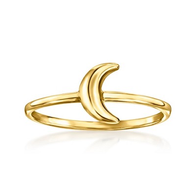 Ross-Simons 10kt Yellow Gold Moon Ring Size 9