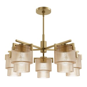 Hunter Fans 27.3" Ontario 5 Light Chandelier Luxe Gold Ceiling Light - 1 of 1