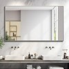 59"*35" Rectangle Full-Body Mirror, Silver Aluminum Alloy Frame Full Length Mirror, Vanity Mirror for Bathroom Bedroom Entryway Living/Dressing Room - 3 of 4