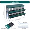 Chicken Nesting Box, 8 Hole Chicken Laying Box with Chicken Perch, Heavy Duty Metal Roll Away Nest Box for Chicken Coop Hens - 2 of 4