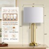 Maxax 2-Pack Nickle/Gold Metal Table Lamps - 3 of 4