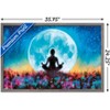 Trends International PD Moreno - Fine Art - Yoga Moon Framed Wall Poster Prints - 3 of 4