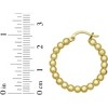 14k Yellow Gold 3mm Bead Hoop Earrings - 4 of 4
