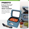 Presto 06017 Nomad Portable Electric Slow Cooker with Locking Lid, Dry Erase Board, and Utensil Holder Spoon - 2 of 4