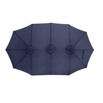 Extra Large Navy Blue Steel Outdoor Patio Umbrella