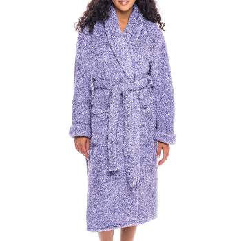 ADR Women's Fuzzy Plush Fleece Robe, Warm Soft Bathrobe for Her