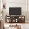 VECELO TV Stand with Power Outlets, Industrial Entertainment Center with 3-Tier Open Storage Shelves, 63 Inch - 2 of 4