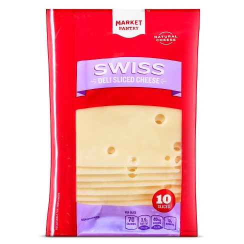 Deli Sliced Swiss Cheese 10ct Market Pantry Target