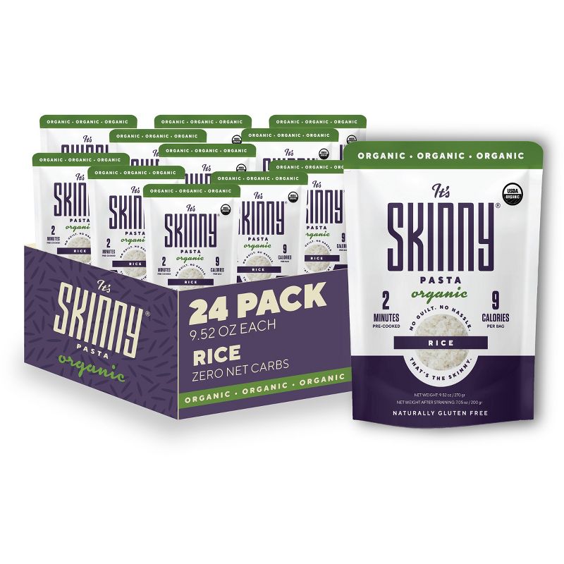 It's Skinny Organic Shirataki Rice, Low Carb Konjac Rice Alternative, Delicious Shirataki Noodle, Keto-Friendly & Gluten Free, 24-Pack, 1 of 5