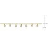 EVERLY JEWELRY | Yellow Plated Sterling Silver 5/8ct TGW Created White Sapphire Station Necklace, 16 inc + 2 inc - 2 of 4