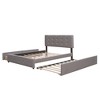Whisen Elegant Design Queen Size Upholstered Platform Bed with 2 Drawers and Trundle - 4 of 4