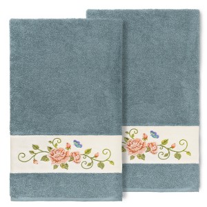Linum Home Textiles 100% Turkish Cotton REBECCA Embellished Towel Set - 1 of 2