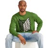 Ripple Junction x Attack on Titan Men's Ugly Christmas Sweater Scout Shield Logo with Kanji - 4 of 4