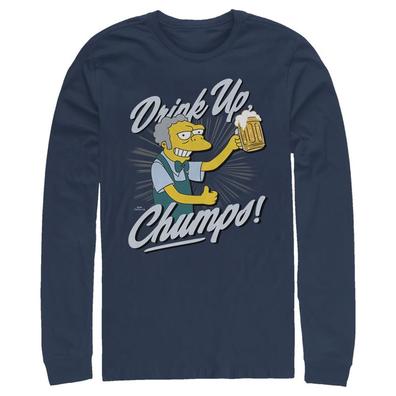 Men's The Simpsons Drink Up, Champs Long Sleeve Shirt, 1 of 5