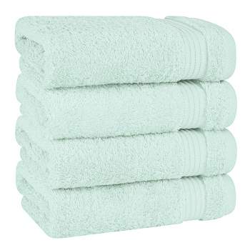 American Soft Linen Bekos 4 Pack Hand Towel Set, 100% Cotton Hand Towels for Bathroom