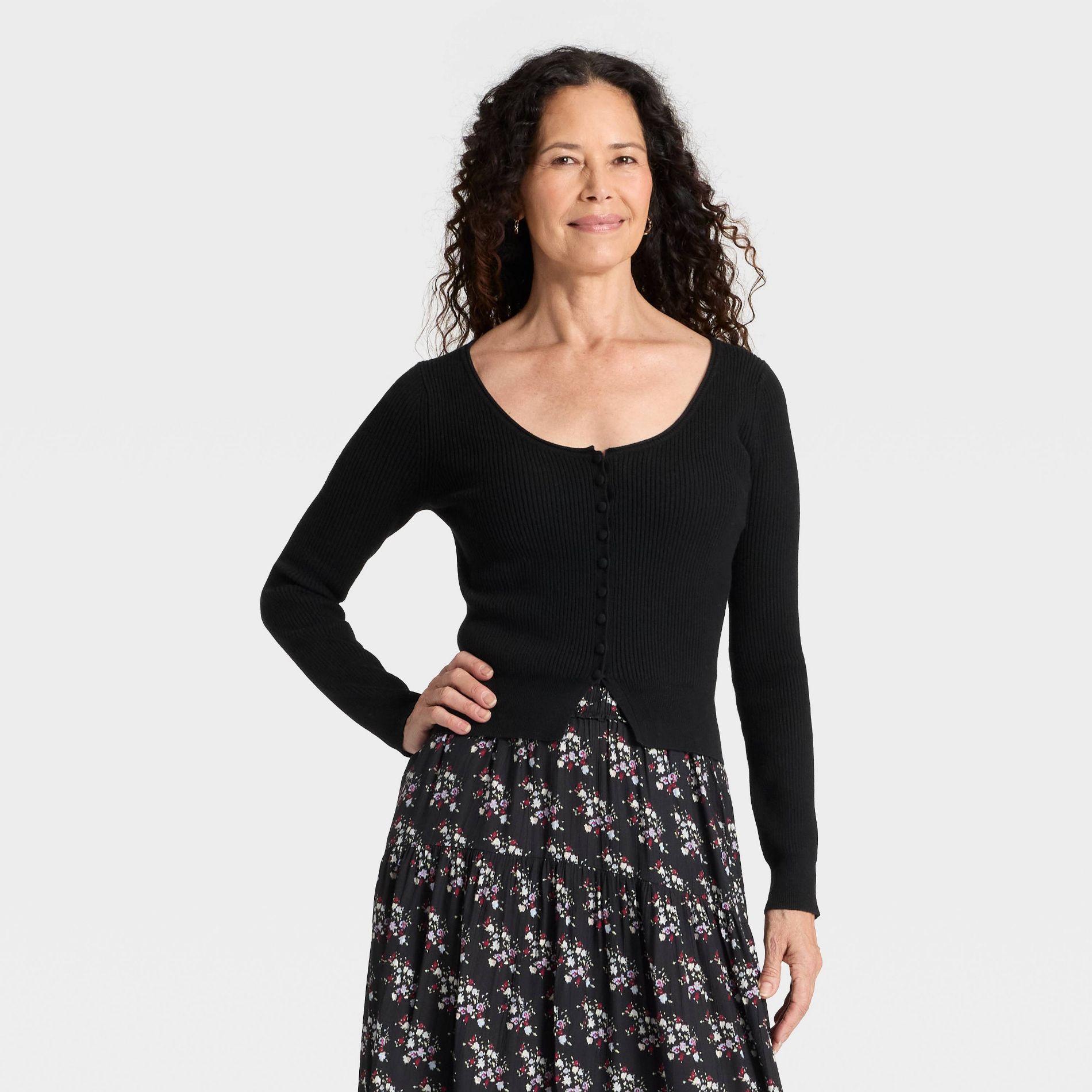 Women's Scoop Neck Cardigan Sweater - Universal Thread™