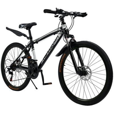 Topteng 26" Mountain Bike, 24-Speed MTB with Disc Brake, White