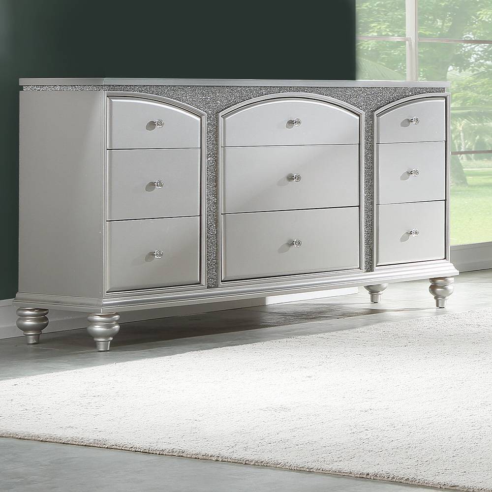 Photos - Dresser / Chests of Drawers Maverick 67" Dressers Platinum - Acme Furniture