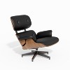 ORRD Genuine Leather Recliner Chair with Ottoman – Heavy-Duty Base (Black) - 4 of 4
