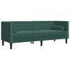 vidaXL Chesterfield Sofa Set Dark Green Velvet 3-Seater - 3 of 4