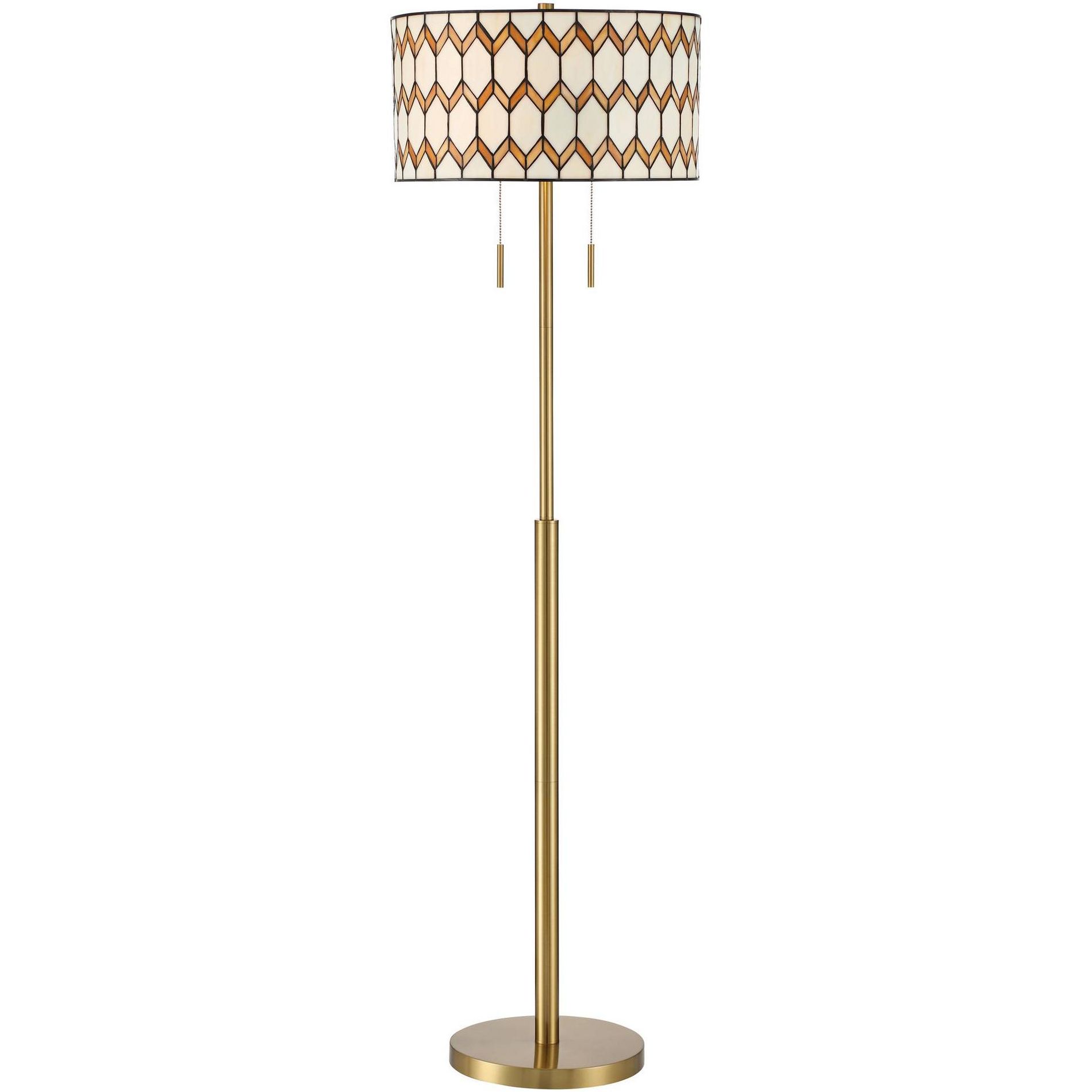 Robert Louis Tiffany Lenox 63 3/4" High Art Glass 2-Light Floor Lamp