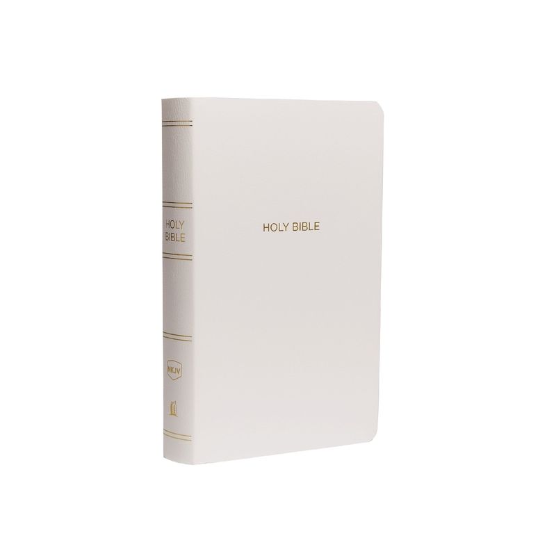 NKJV, Gift and Award Bible, Leather-Look, White, Red Letter Edition - by  Thomas Nelson (Leather Bound), 1 of 2