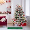 Tangkula 4.5/6/7 FT Pre-lit Artificial Christmas Tree Snow-flocked Xmas Tree with 200/350/450 Warm White LED Lights 688/1022/1328 Branch Tips - 3 of 4