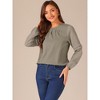 INSPIRE CHIC Women's Chiffon Semi Sheer Keyhole Neck Elegant Work Blouse - 2 of 4