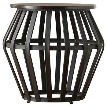 Pelham Drum Accent Table Black - Inspire Q