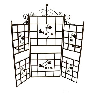 71" 3pc Patio Screen - Hammertone Bronze - Oakland Living: Steel Privacy Divider, Weather-Resistant - 1 of 4